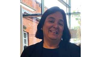 A photograph showing headshot of Dr Lucy Gill-Simmen at June 2024 Open Day