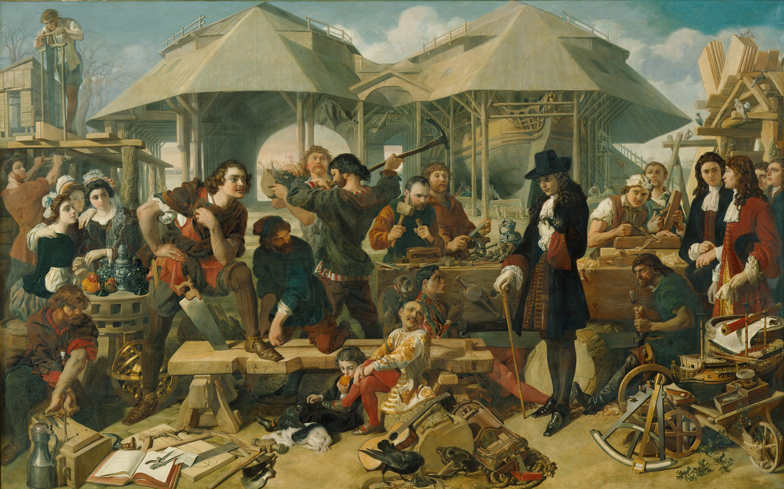 Daniel Maclise Peter The Great At Deptford Dockyard 43588 034 Hr