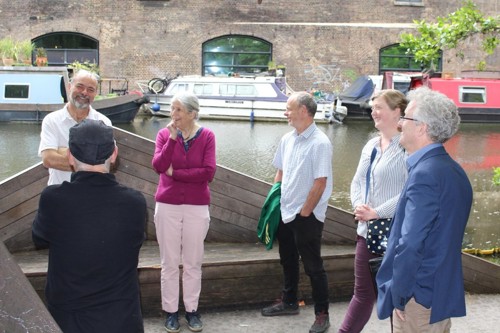 Seminar participants on a guided tour of Camley Street Natural Park