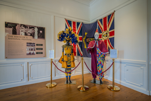 museum display of carnival attire GHM in Antigua
