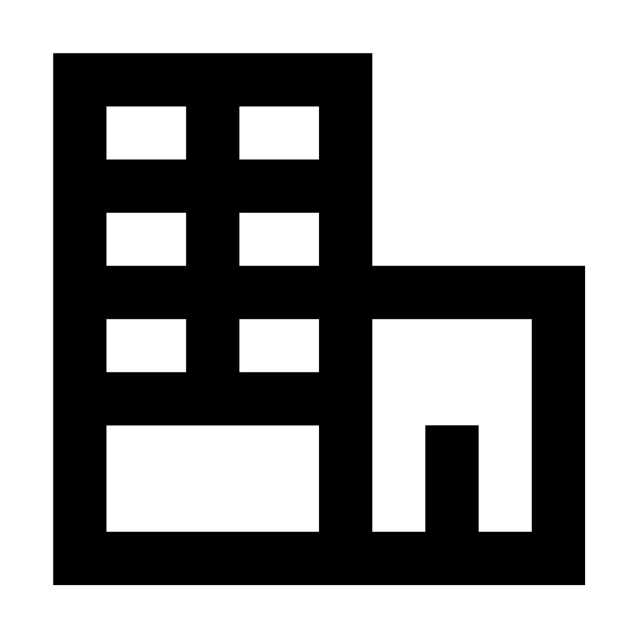 Accommodation flats icon