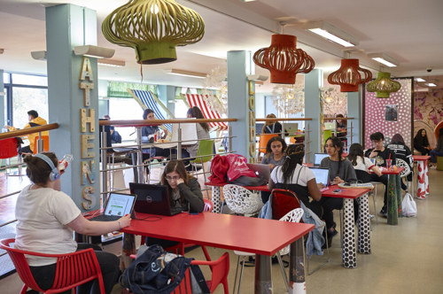 Imagine, the on-campus bubble tea shop.